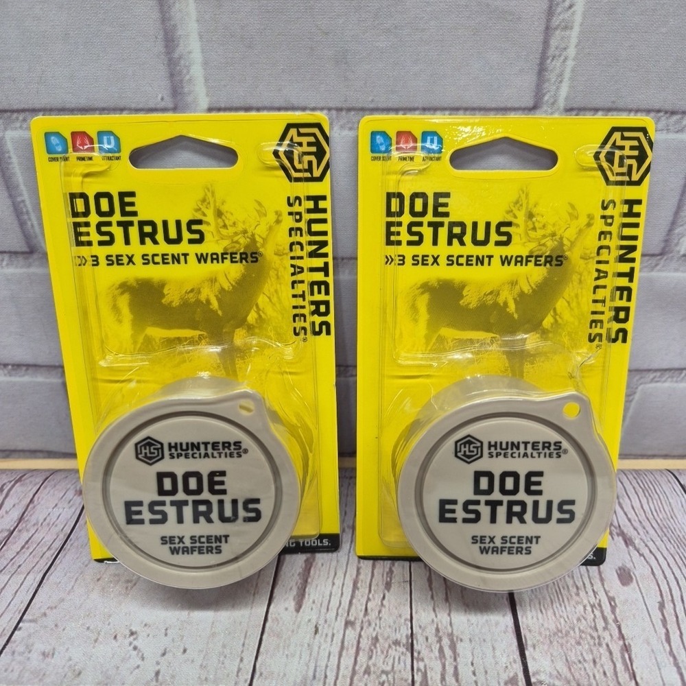 (2 Pack) Hunters Specialties Scent Wafers, Doe‎ Estrus Scent, 3 Wafers Per Pack